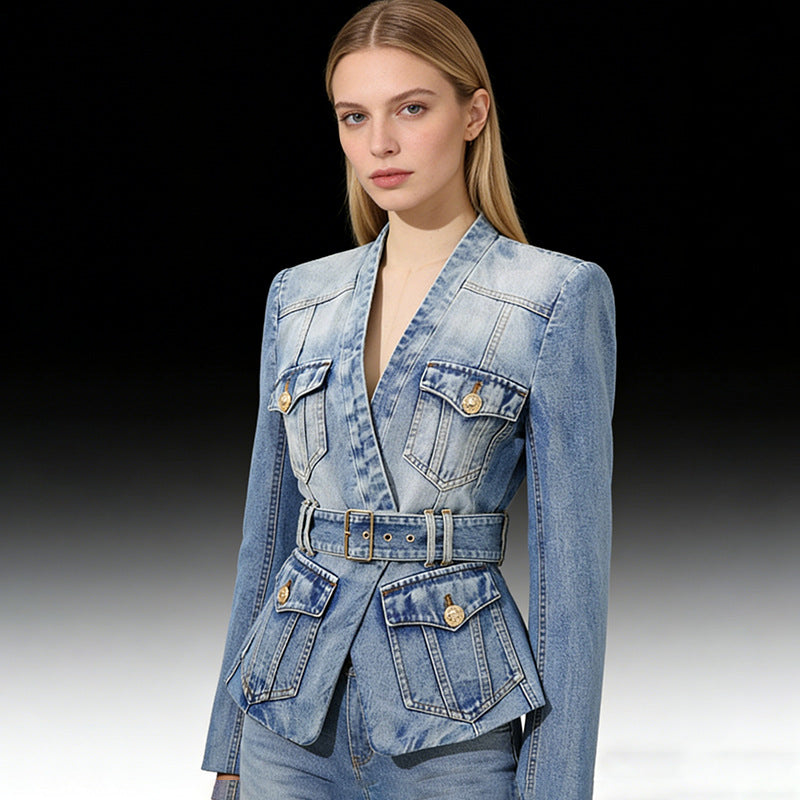 Slim fit denim jacket
