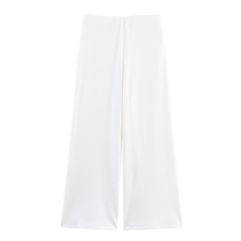 Elegant Sleeveless Top and Wide-Leg Pants Set with Style Design