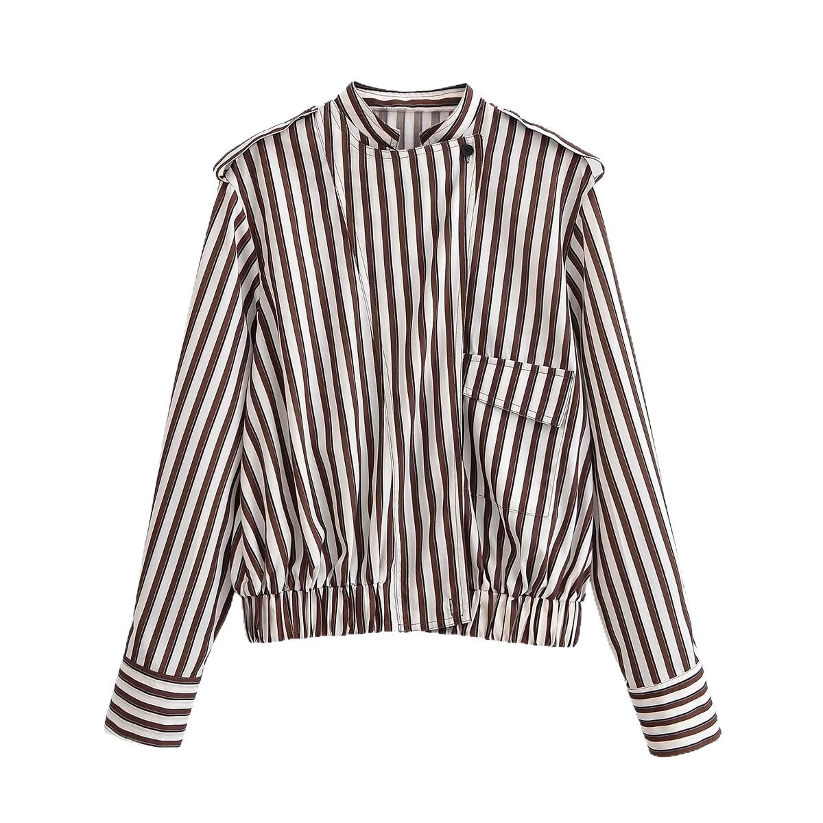 Striped pilot jacket jacket