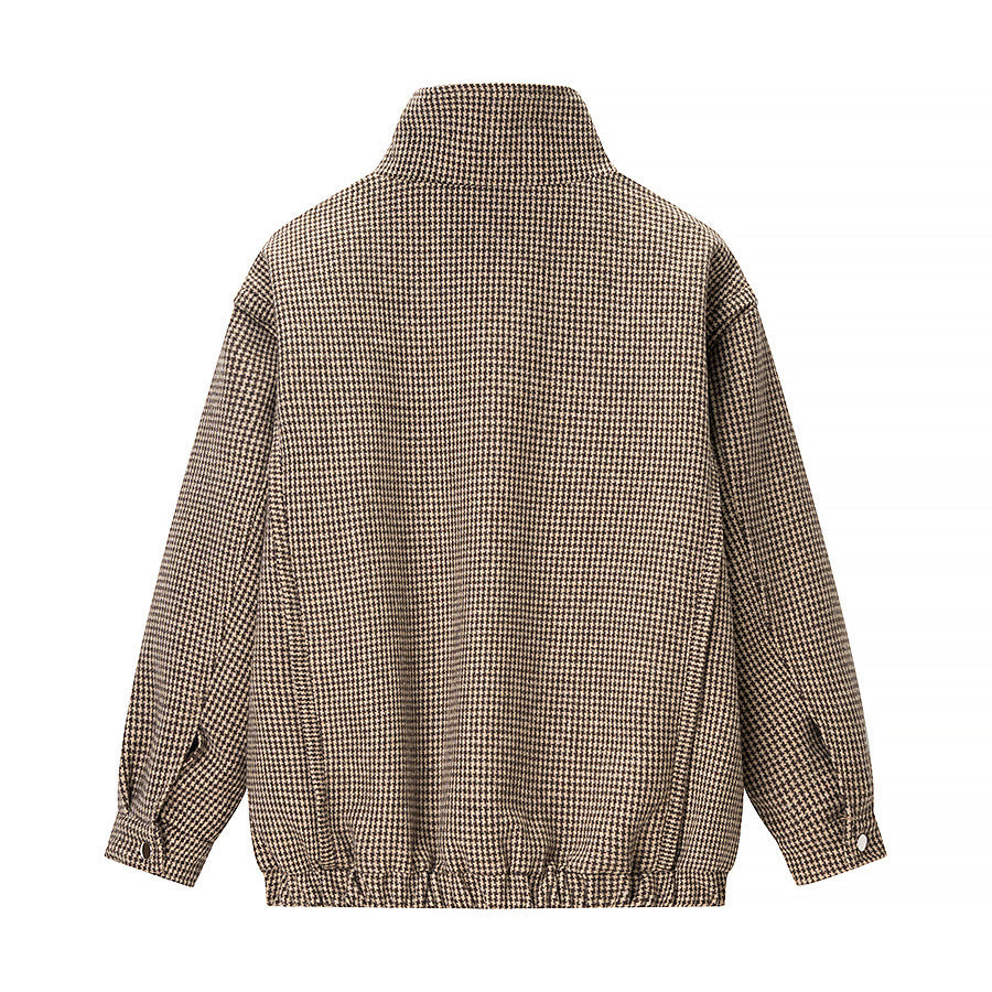 Plaid jacket flight jacket
