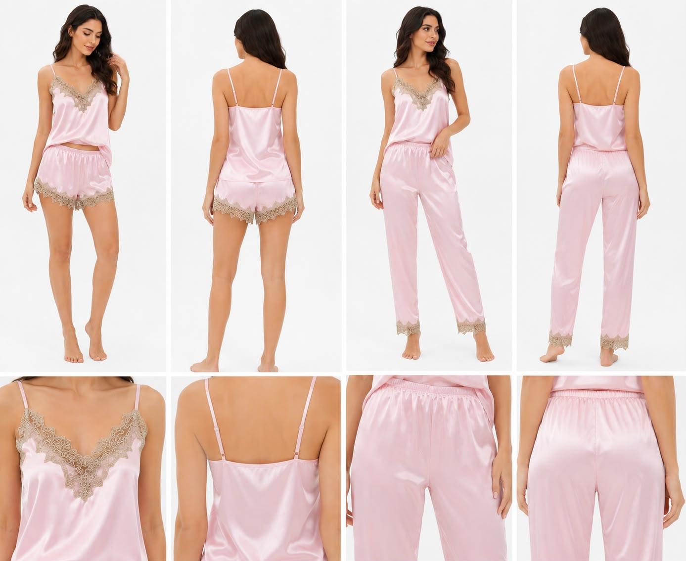 Fitolini 3-Piece Satin Lounge Set