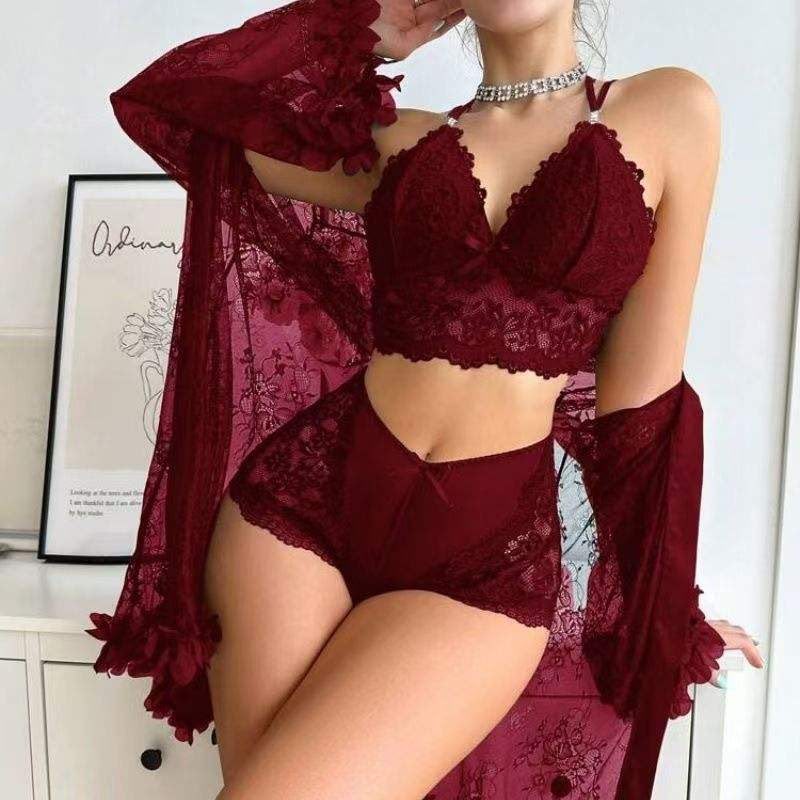 Fitolini 2- Piece Lace Lounge Set