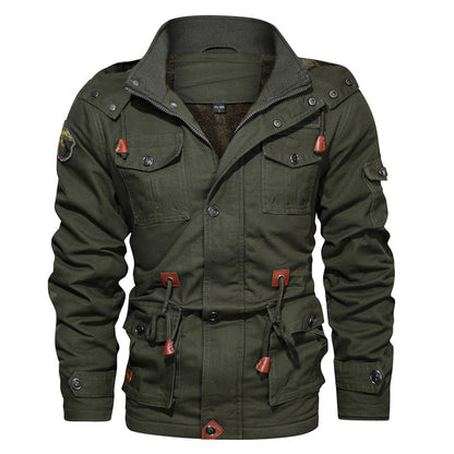 Zipper three-dimensional patch pocket short jacket