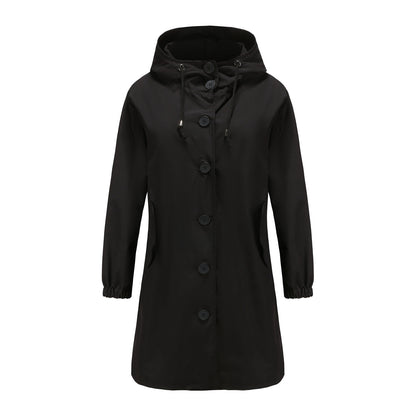Hooded long jacket