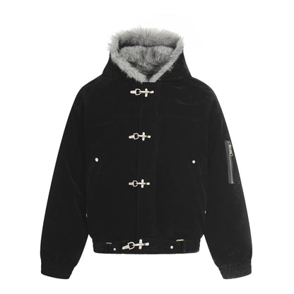Cotton collar jacket with cotton jacket