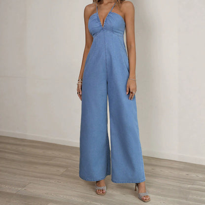 Women's denim overalls
