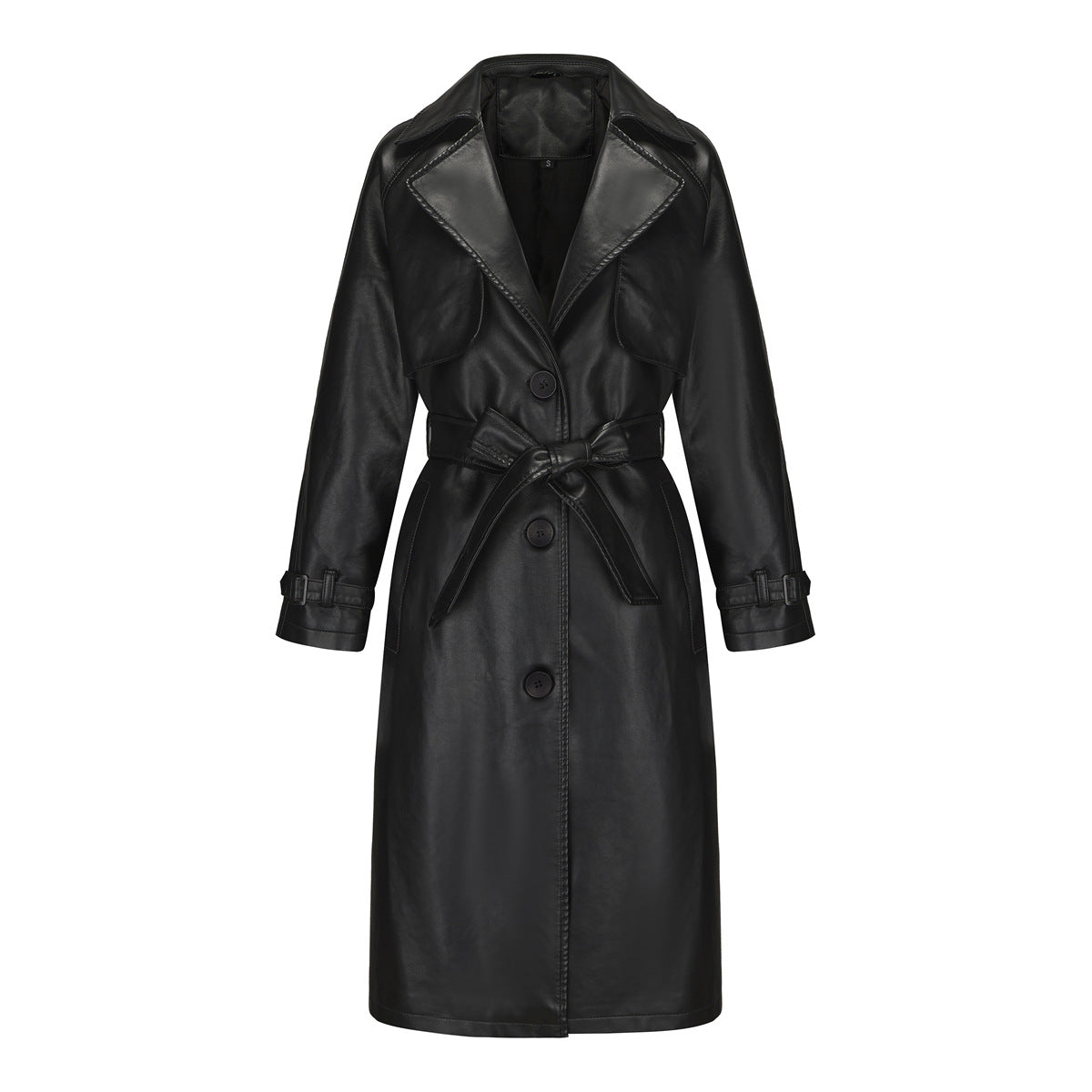 Long loose jacket with a lapel jacket