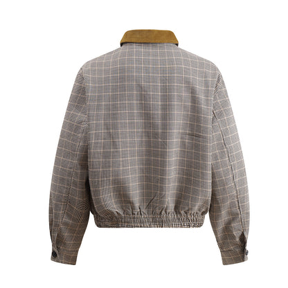 Plaid jacket silhouette jacket