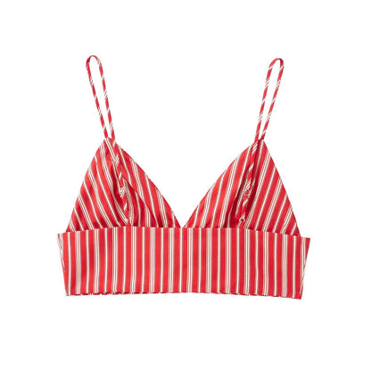 Fashion striped top+mini skirt set