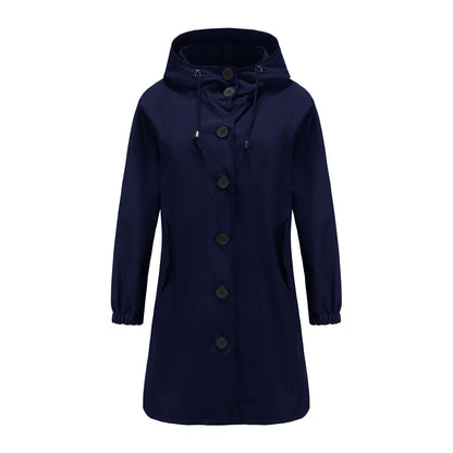 Hooded long jacket