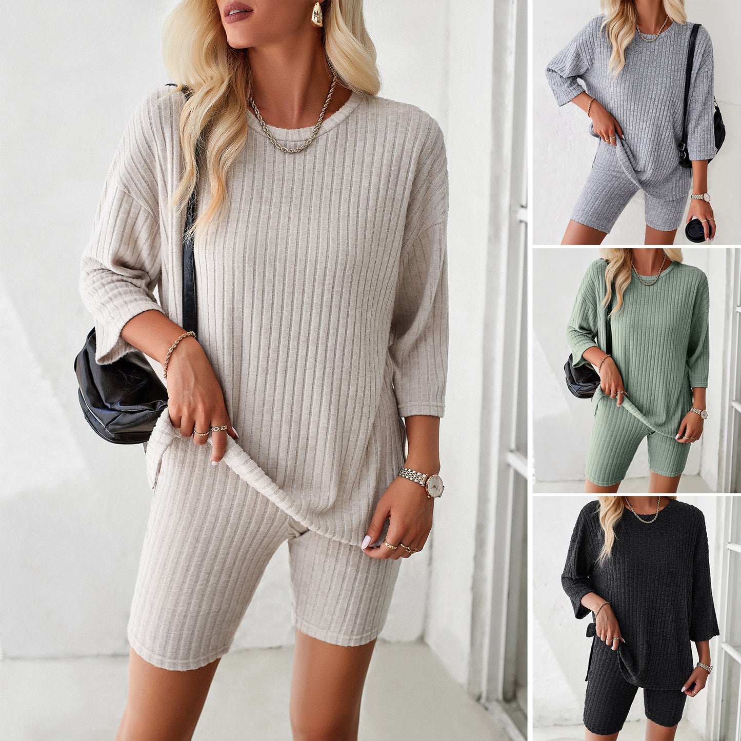 Elegant and fashionable casual short pants set