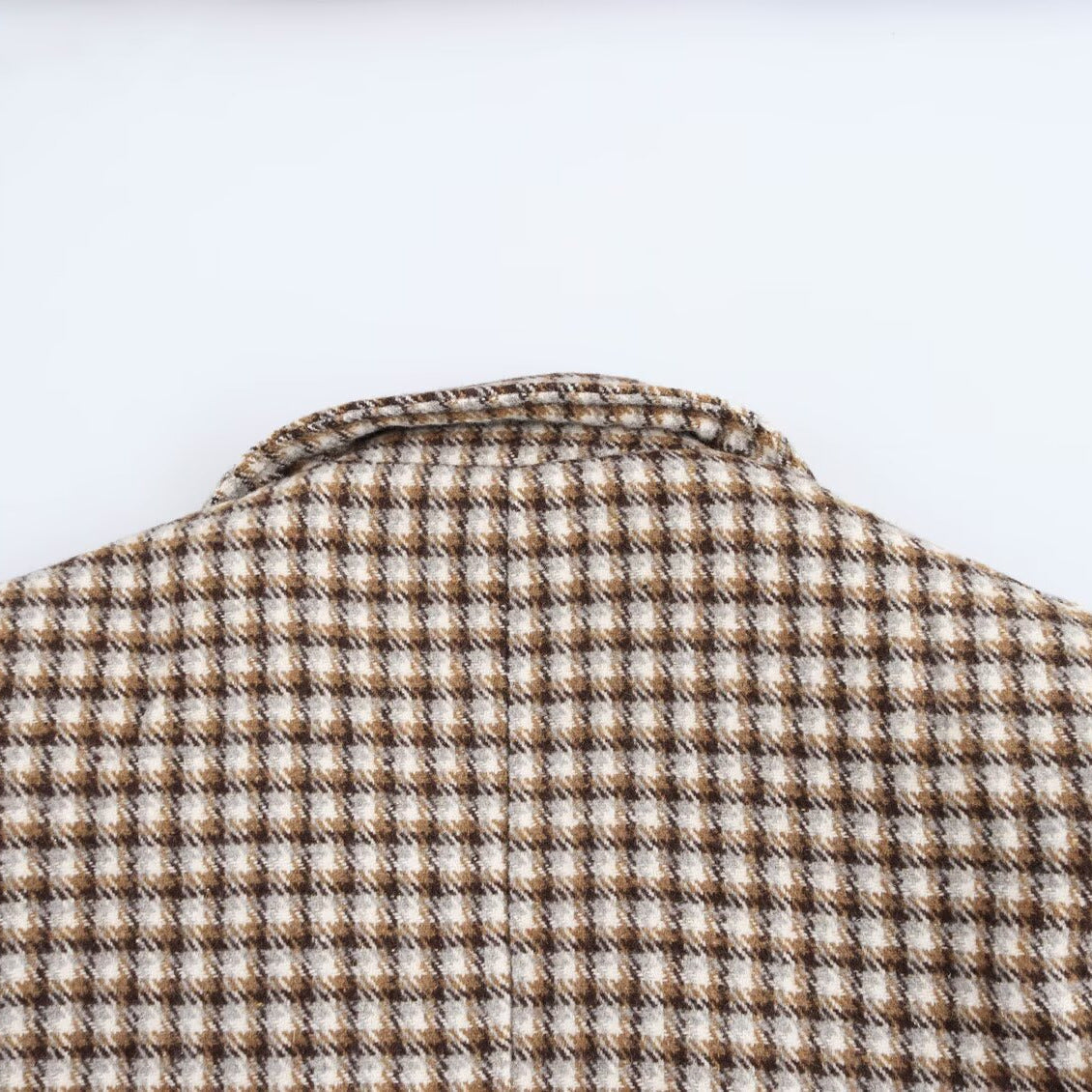 Plaid long coat jacket