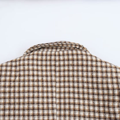 Plaid long coat jacket