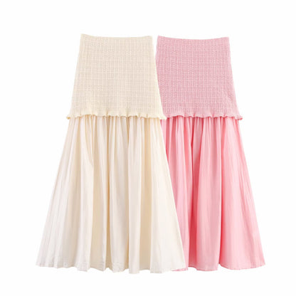 Women's Knit Jacket + One-Shoulder Tube Top + Patchwork Dress Set