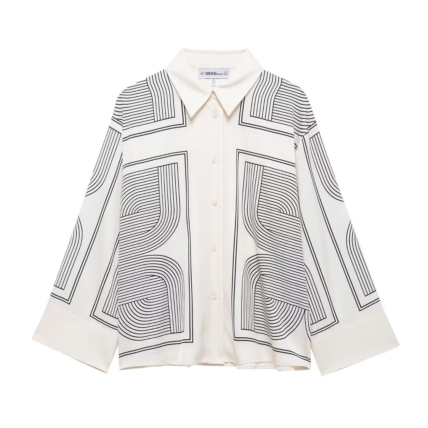 Fashion printed twill shirt+pants set