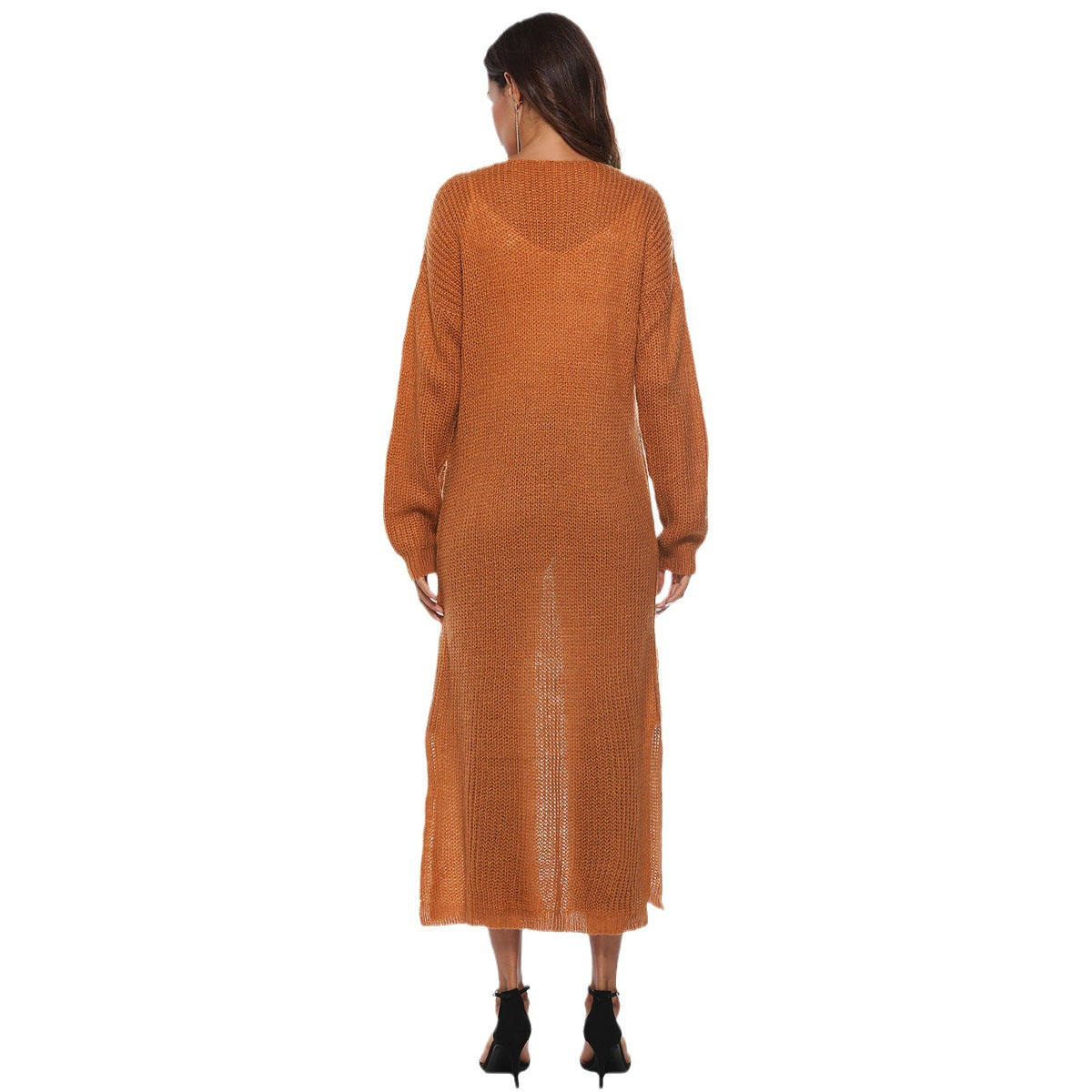 Split large pocket long jacket