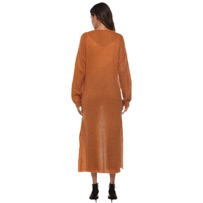 Split large pocket long jacket