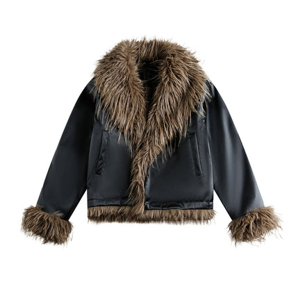 Velvet cotton jacket pilot leather jacket