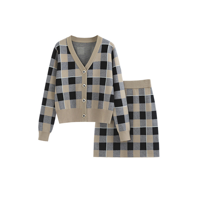 Long sleeved top and skirt set