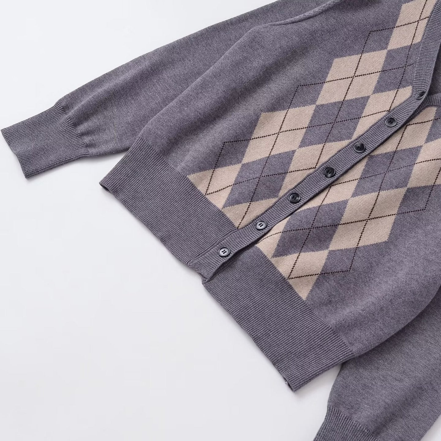 Casual diamond wool jacket