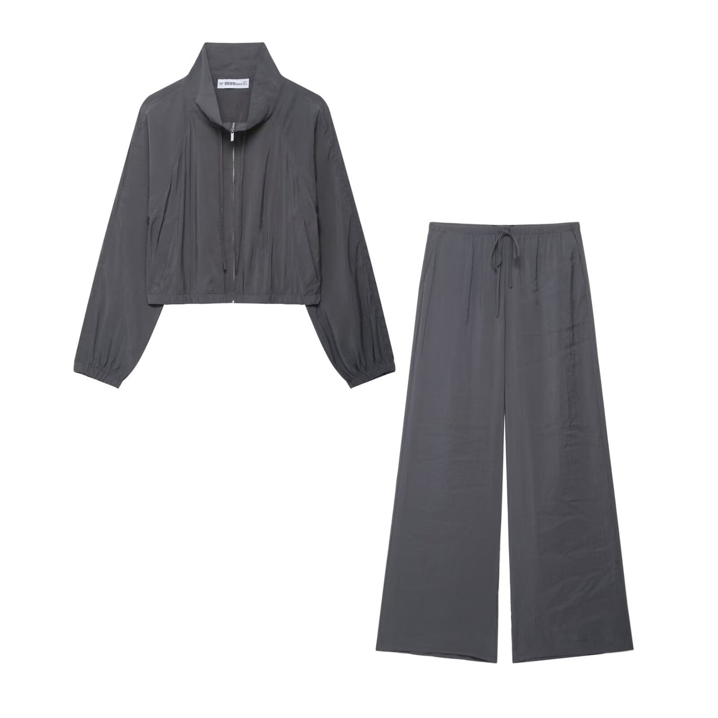 Hoodie style jacket+pants set