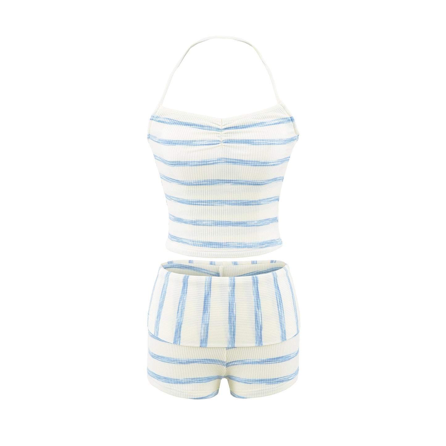 Striped camisole shorts set