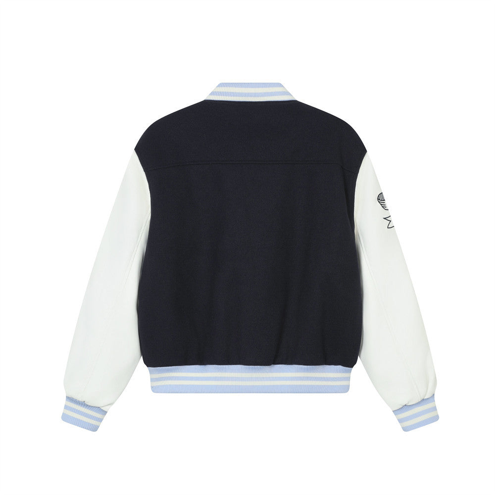 Men's baseball jacket with cotton jacket
