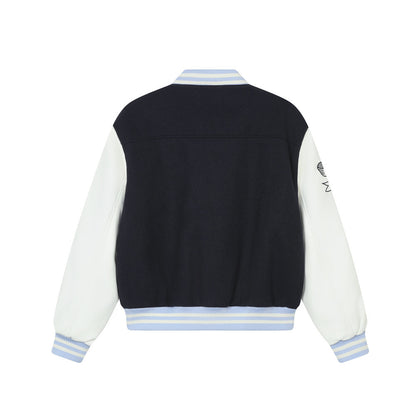 Men's baseball jacket with cotton jacket
