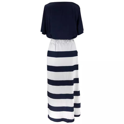 Women's Two-Piece Set Off-Shoulder Nautical Anchor Skirt Set