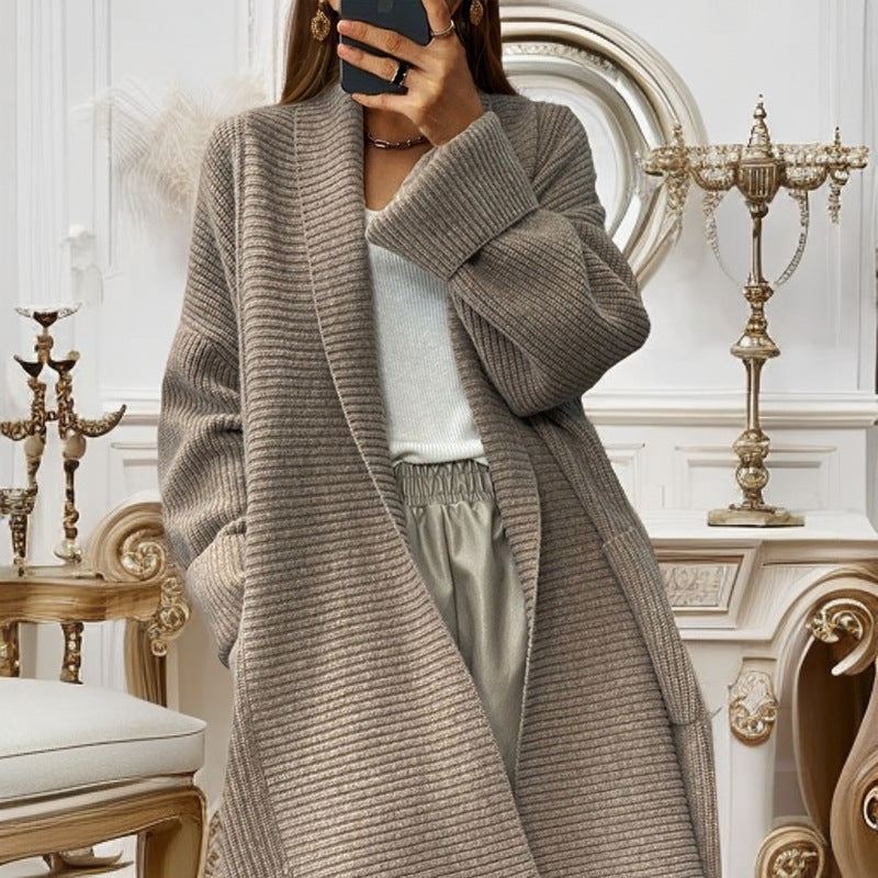 Cardigan loose pocket sweater jacket