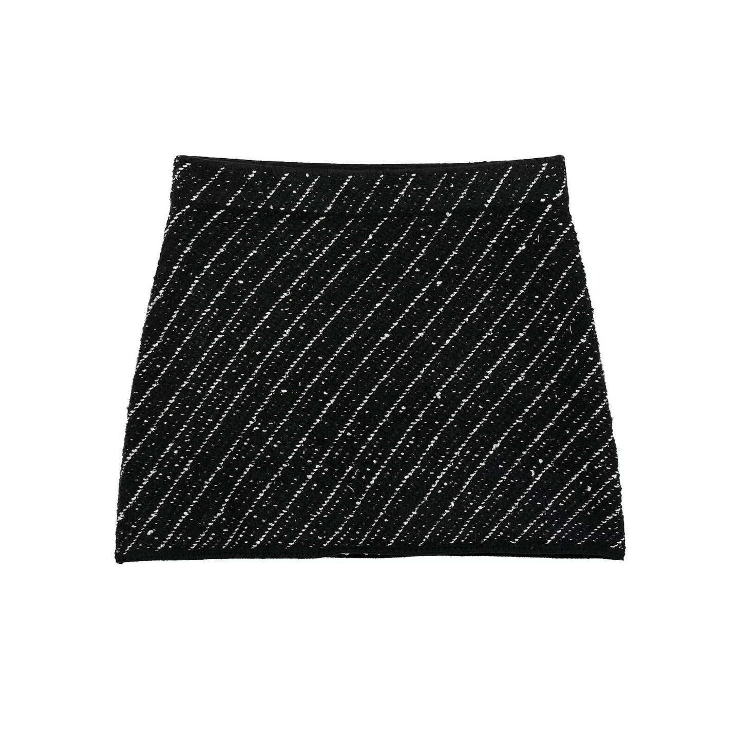 Splicing long sleeved knitted jacket+knitted skirt