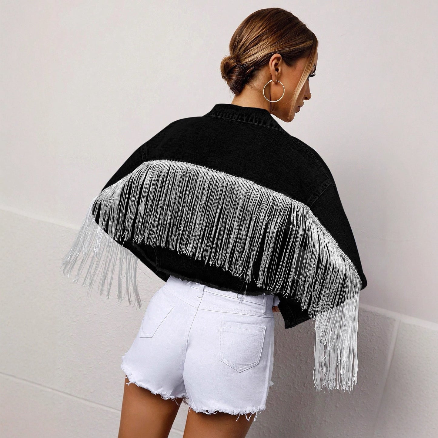 Tassel women's denim jacket jacket