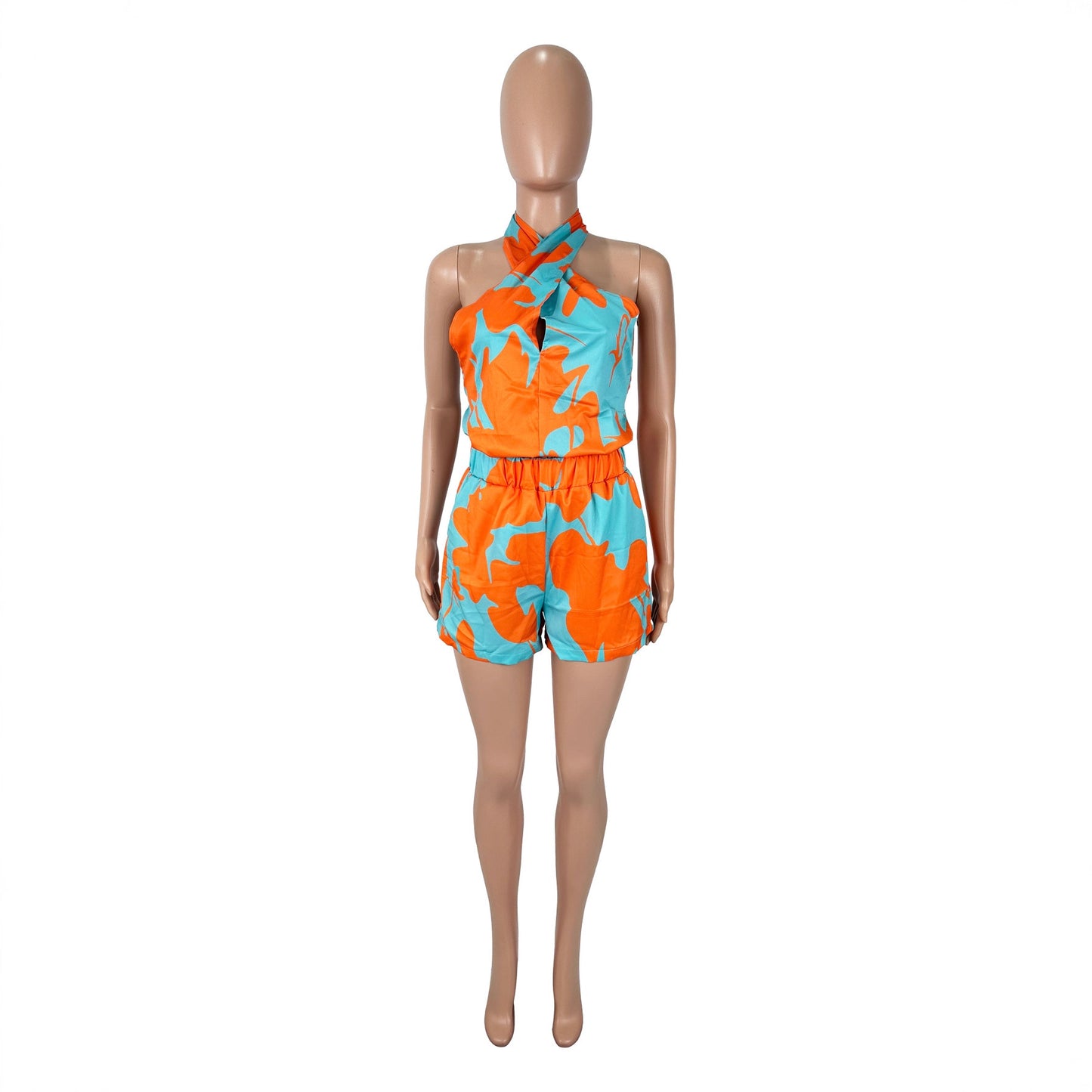 Irregular Strapless Top and Shorts Set