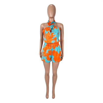 Irregular Strapless Top and Shorts Set