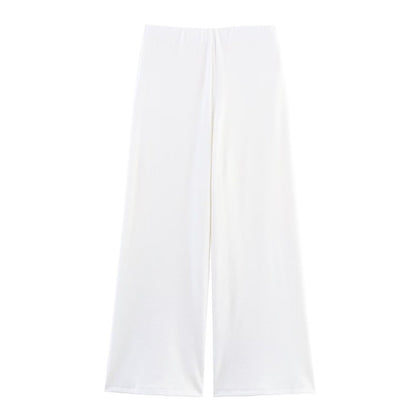 Elegant Sleeveless Top and Wide-Leg Pants Set with Style Design