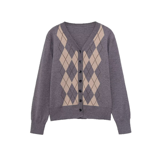 Casual diamond wool jacket