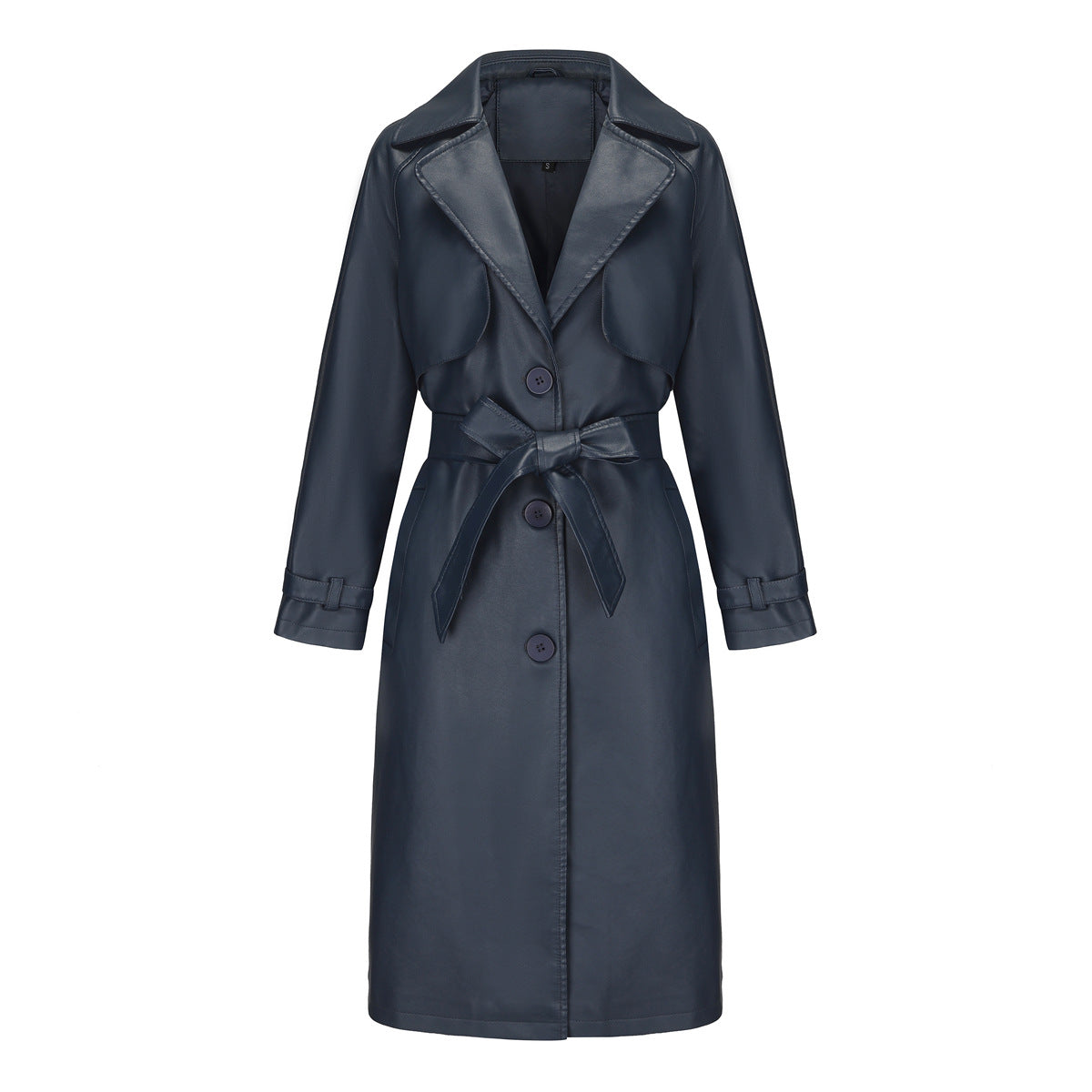 Long loose jacket with a lapel jacket