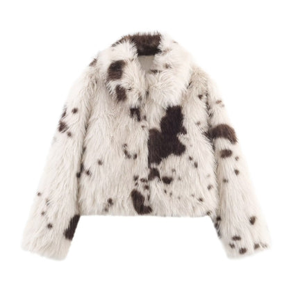 Artificial fur effect jacket jacket