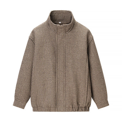 Plaid pilot jacket