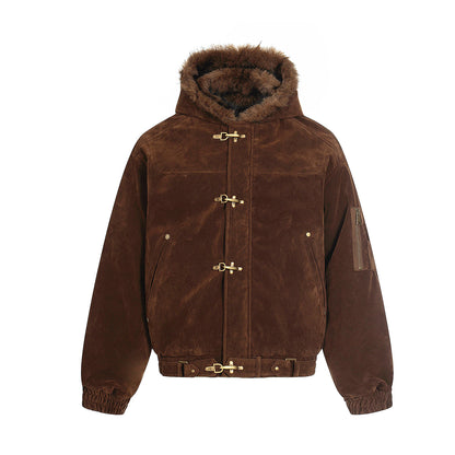 Cotton collar jacket with cotton jacket