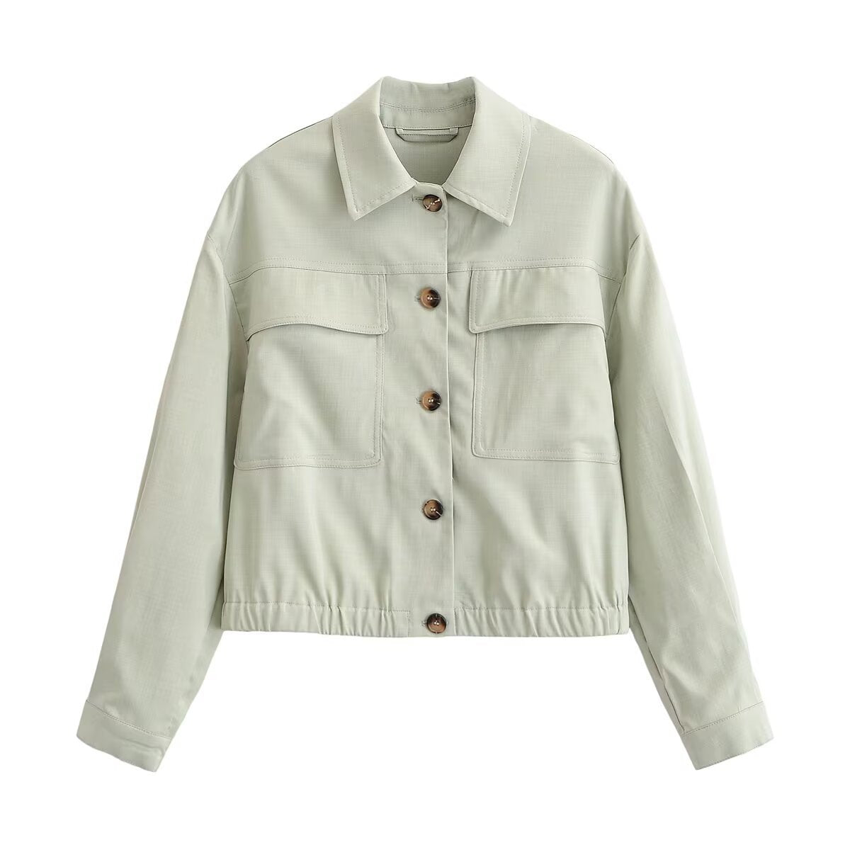 Flip pocket short jacket+leg cinching pants
