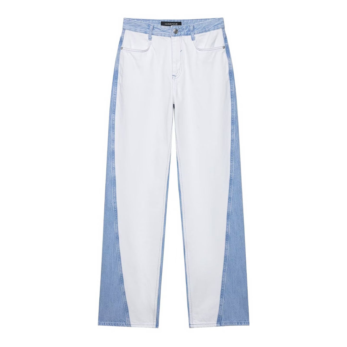 Splicing denim jacket jacket+pants set