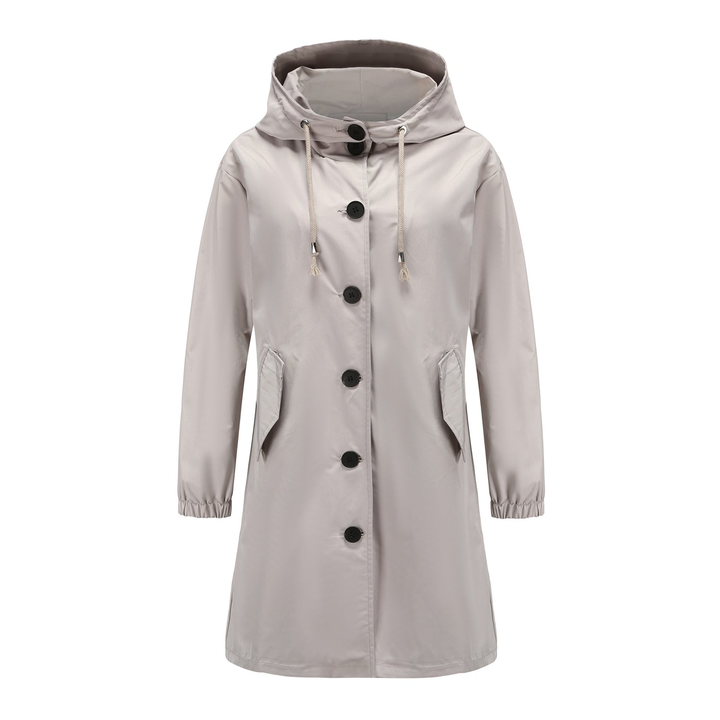 Hooded long jacket