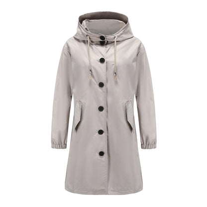Hooded long jacket