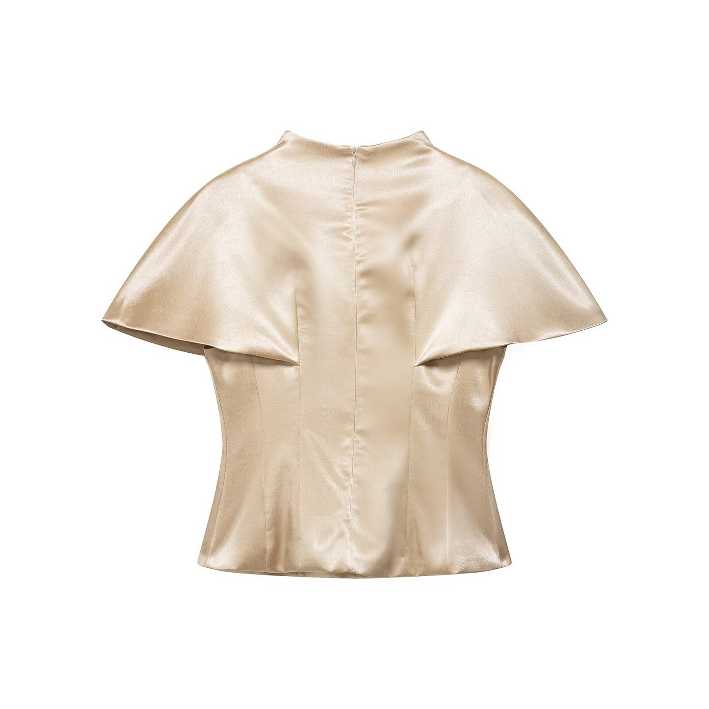 Women's Set with Stand Collar Cloak Top