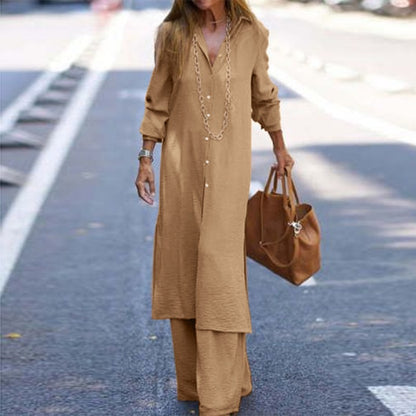 Casual shirt and long sleeved pants set