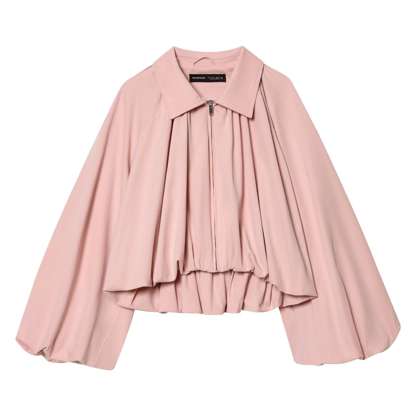 Balloon sleeve pilot loose jacket short jacket
