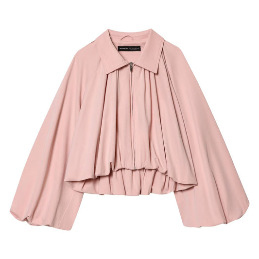 Balloon sleeve pilot loose jacket short jacket
