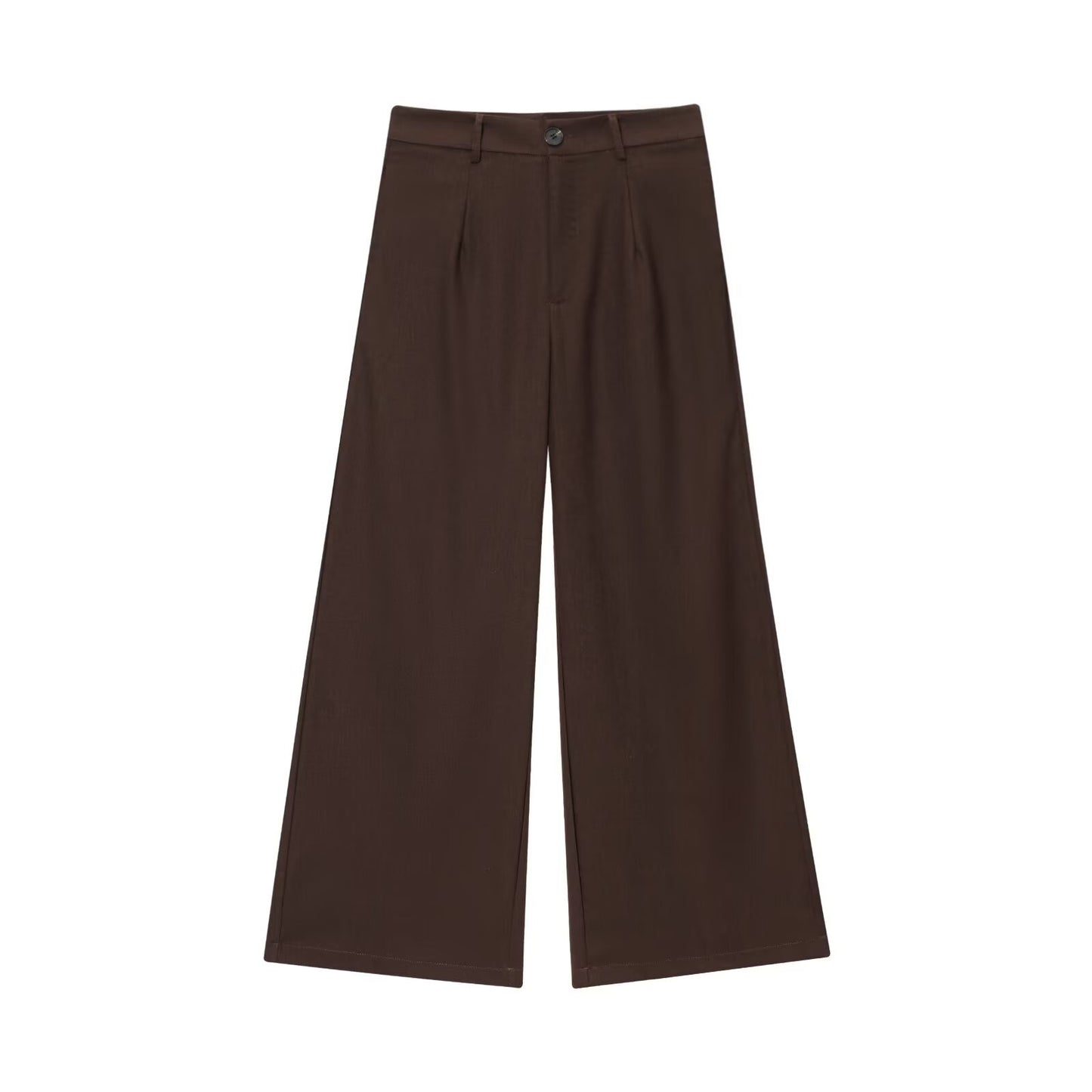 Golden Buckle Decorated Top + Casual Long Pants Set for Women