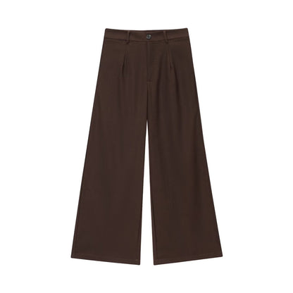 Golden Buckle Decorated Top + Casual Long Pants Set for Women